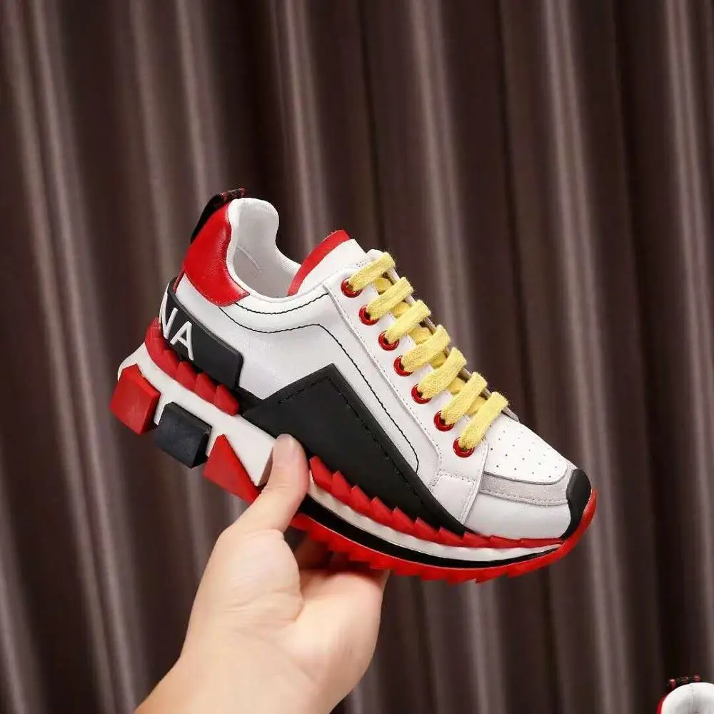 

Casual Fashion Thick Bottom Sport Shoes For Men Outdoor Athletic WalkingFor Male Luxury Brand Natural Leather Casual Sneakers