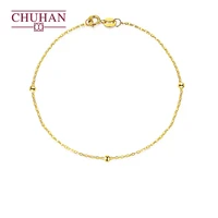 chuhan 18k gold bracelet for women fine jewelry real au750 solid gold round ball charm wedding gift genuine factory direct sales