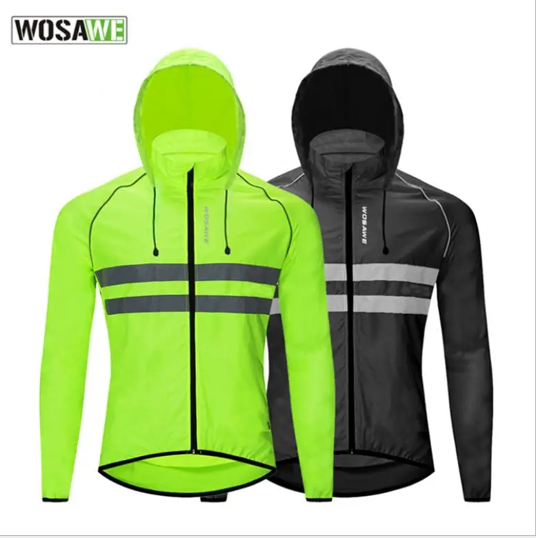 WOSAWE Спортивная ветровка для улицы горной дороги километр езды с капюшоном
