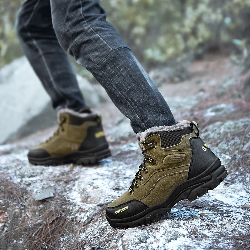 Мужские зимние кроссовки водонепроницаемые походные альпинистские ботинки