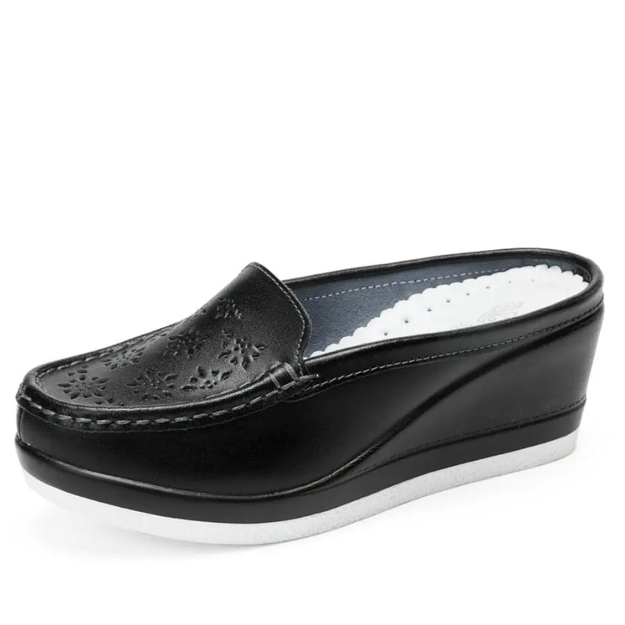 Летняя женская обувь танкетки на платформе женские шлепанцы сланцы для женщин