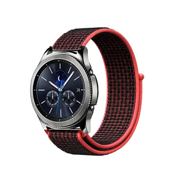 Ремешок 22 мм 20 мм для samsung gear S3 s2 sport Frontier Classic Band galaxy watch 42 мм 46 мм huami amazfit ремешок Bip huawei gt 2 - Цвет ремешка: red black