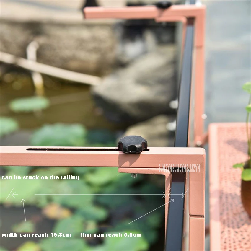 

HIR1371 Small Mini European Modern Simple Garden Balcony Railing Metal Carbon Steel Wall Mounted Folding Hanging Learning Table