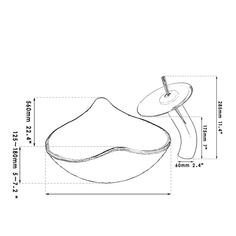 ZAPPO раковина с коричневым золотым листом искусственный набор для ванной комнаты