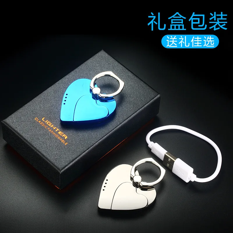 New arrival with battery display usb charging cigarette lighter Love mobile phone bracket arc pulse Men gift | Дом и сад