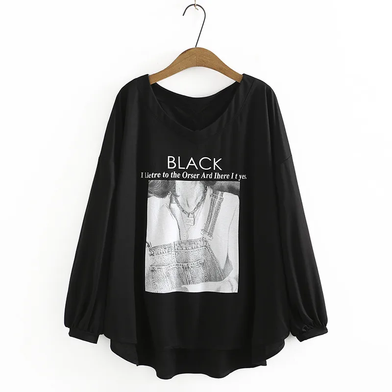 

Женская футболка с длинным рукавом, размеры 3x L-6XL