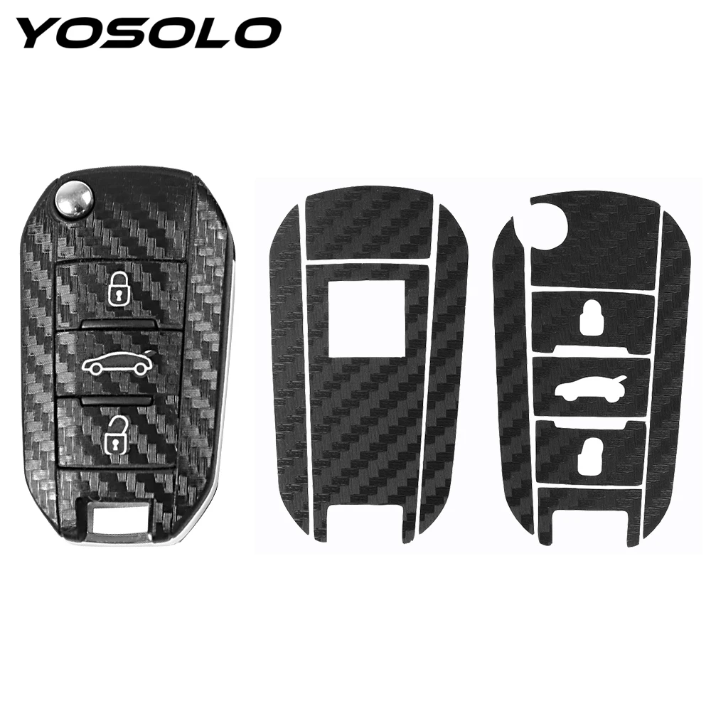 YOSOLO ключи украшения из углеродного волокна защитная крышка Стикеры наклейка на