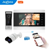 jeatone 720pahd tuya smart video door phone intercom system with 110 viewing degree angle camera support motion detection