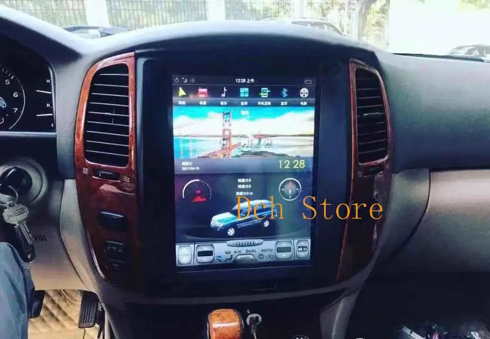 Автомобильный DVD плеер tesla style 12 1 дюйма Android 9 0 GPS навигация для TOYOTA LAND CRUISER LC100 lexus LX470