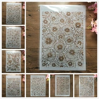8pcslot a4 29cm flowers firework diy layering stencils wall painting scrapbook coloring embossing album decorative template