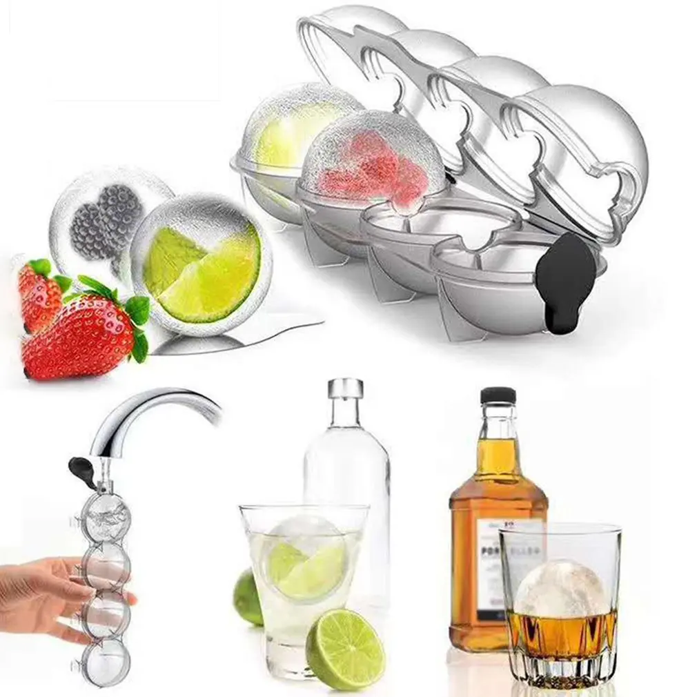 4 отверстия силикагель Сферический лед пресс формы &quotсделай сам&quot форма для