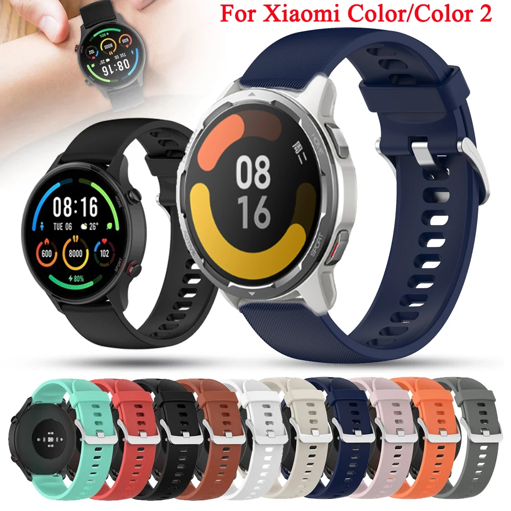 

Ремешок силиконовый для Xiaomi Smart Mi Watch, цветной спортивный цветной браслет для 2 часов, 22 мм браслет для Huami Amazfit GTR 2 2e