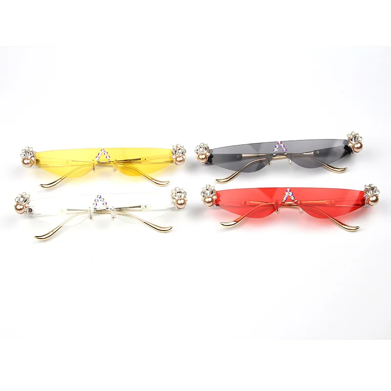 Новые металлические мужские солнцезащитные очки треугольные в форме бриллианта