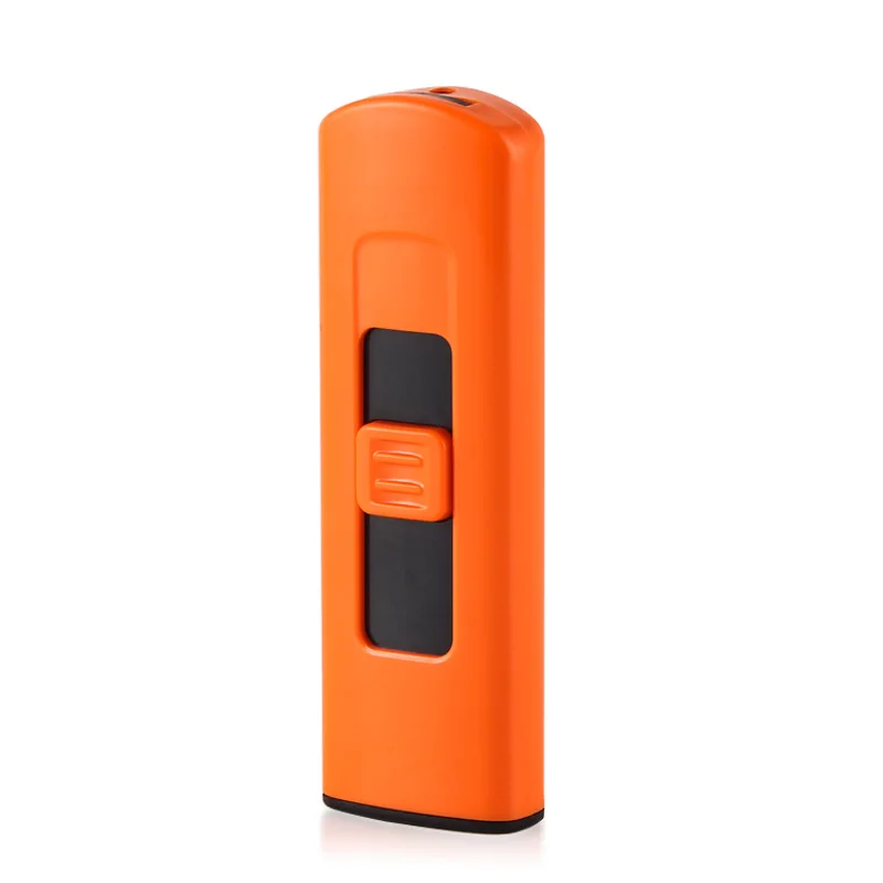 Orange Мини двухсторонняя Зажигалка USB перезаряжаемая ветрозащитная зажигалка - Цвет: Orange