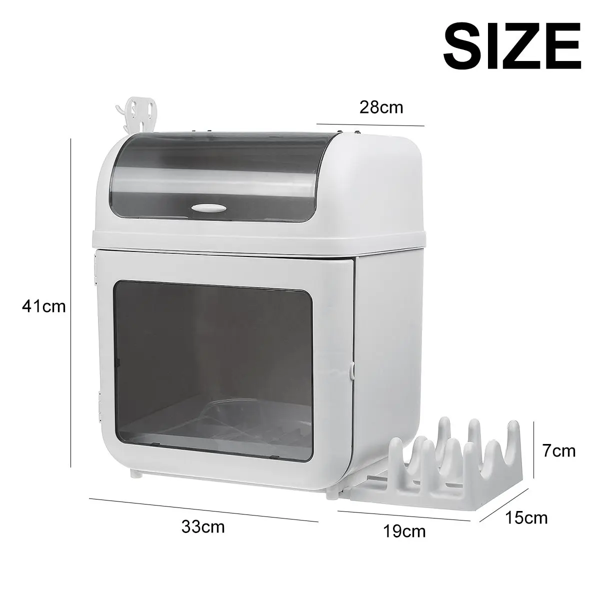 

Multifunctional Dishes Box Drain Cupboard Dishes Draining Rack Holder Chopsticks Box Household Kitchen Storage with cover