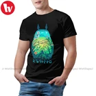 Футболка с Тоторо, футболка с надписью He Is My Neighbor, хлопковая футболка с короткими рукавами, футболка большого размера с базовым принтом, Милая футболка