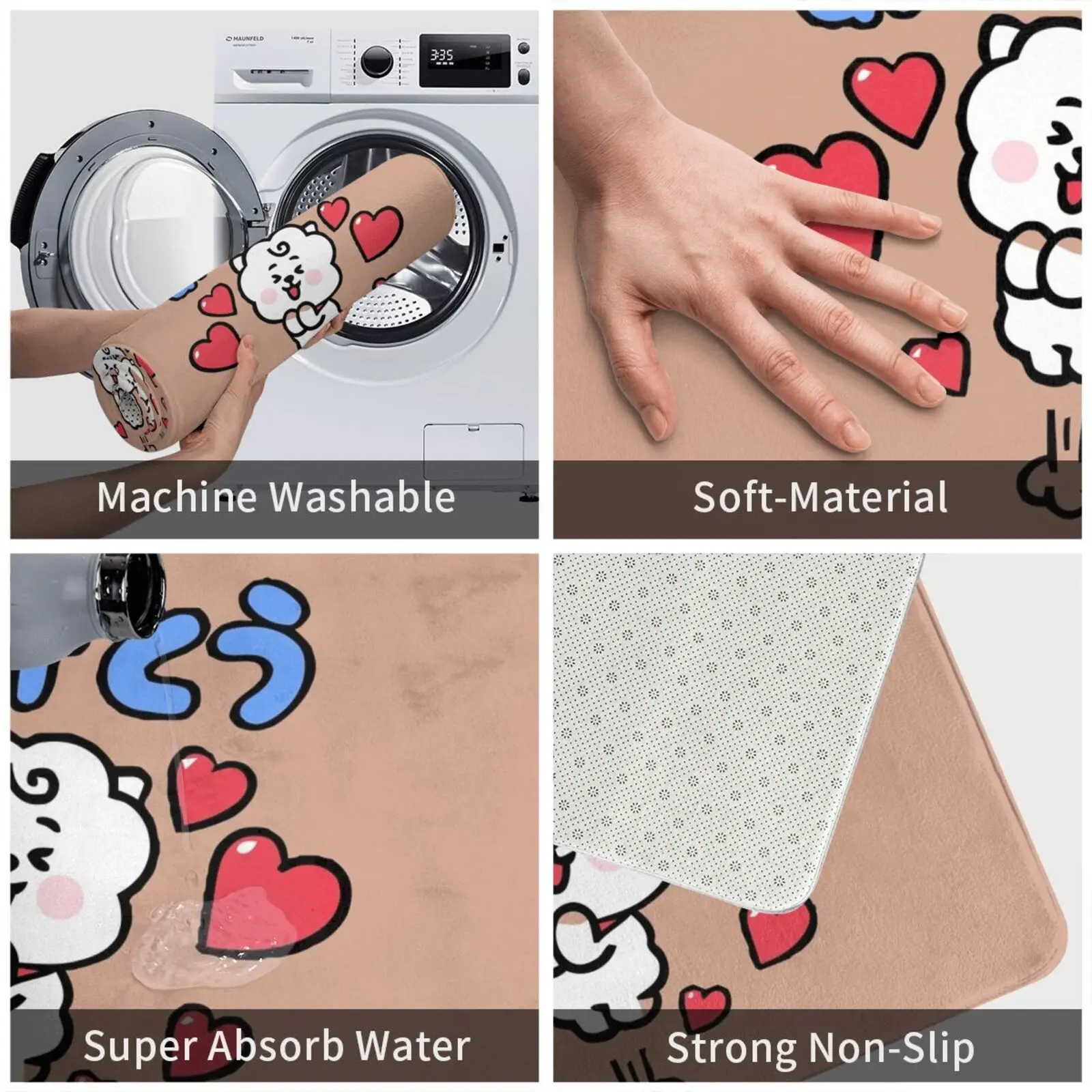 Детский коврик для входной двери из козы ванной Got7 Yugyeom Jackson Wang Mark Tuan bamboo Youngjae Jinyuong