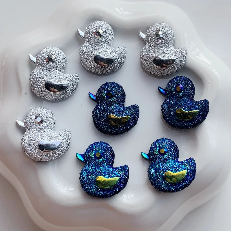 Самодельные сине-черные и серебряные стразы с плоским основанием драгоценные