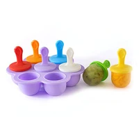 7 cavity silicone mini ice pops mold ice cream ball maker popsicles molds baby diy food supplement tool reri889