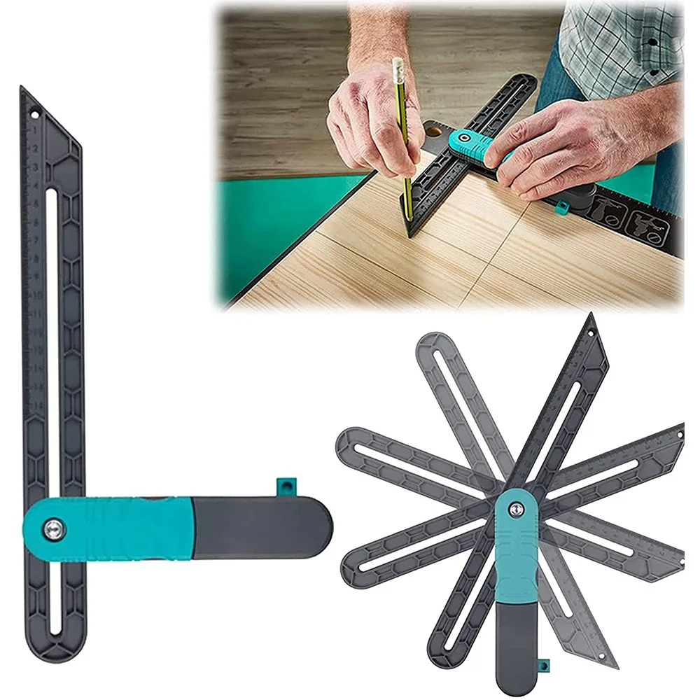 

Fast Marking Measuring Ruler with Lock Adjustable Angle Ruler Multi-Function Woodworking Home Improvement Angle Measure Tool