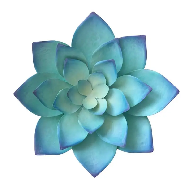 

Simulated Flower Metal Succulent Handmade Plant Pendant Unique Home Decor Flower Wall Background Simulation Flower Decor
