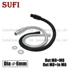 Гибкий Держатель для светодиодной лампы M8 + M8  M8 + M6, диаметр 6 мм, 10-30 см