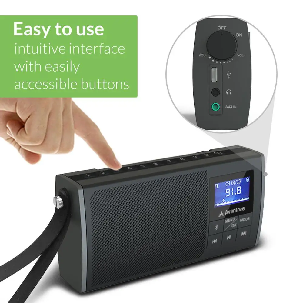 Портативное FM-радио и Bluetooth 5 0 2 в 1 с выдвижным динамиком | Электроника