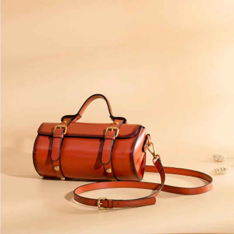 Новинка 2019 женская сумка из коровьей кожи через плечо Повседневная на одно Ретро