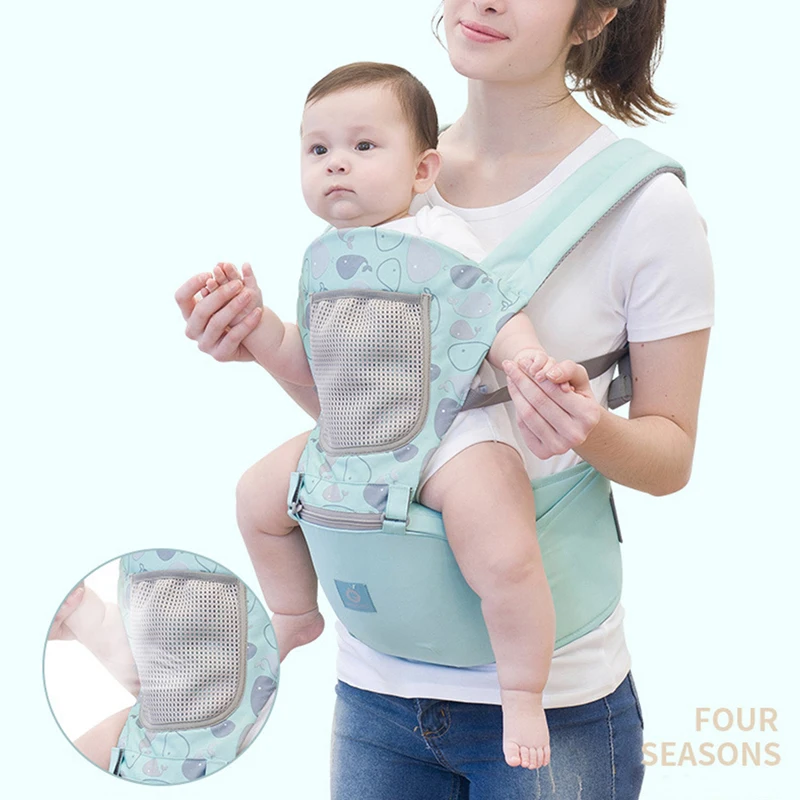 

Эргономичный рюкзак-переноска для новорожденных 3-36 месяцев, с набедренным сиденьем, многофункциональный слинг для младенцев, талия, детски...
