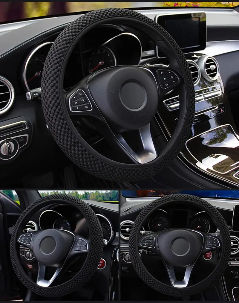 

Breathability Durable Car Steering Wheel Cover Steering Micro Fiber Leather Steering-Wheel Car Interior Accessories Car styling
