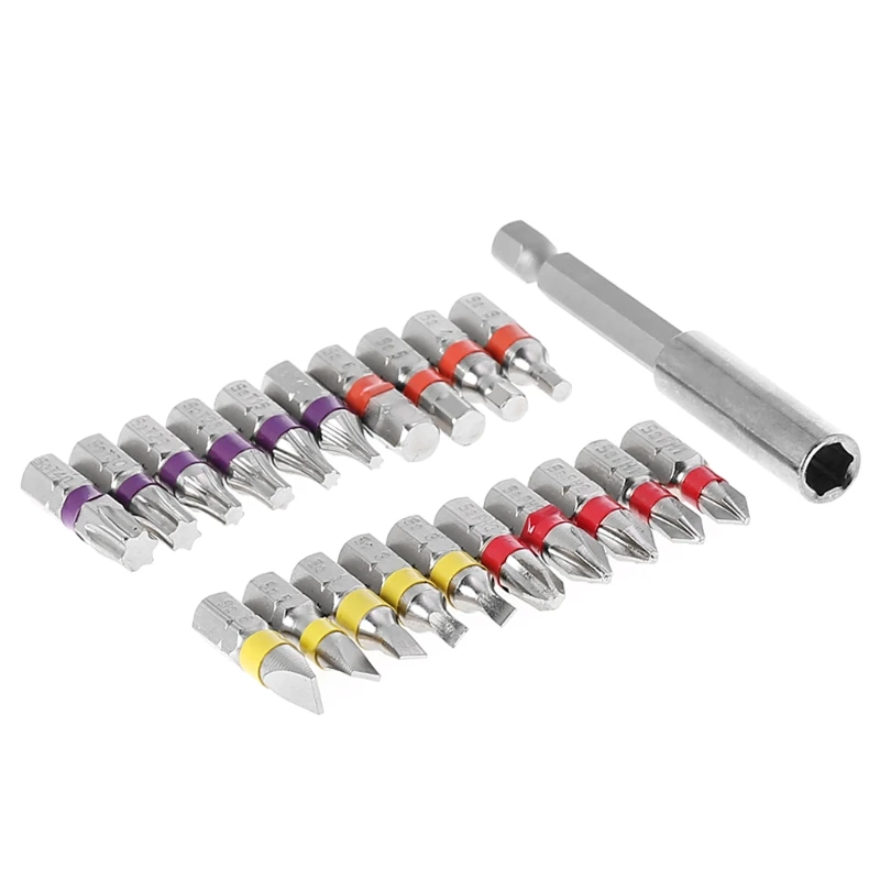 

20 Pcs Torx Flat Hex Screwdriver Bit Set PH Head Color Coded with Magnetic Holder