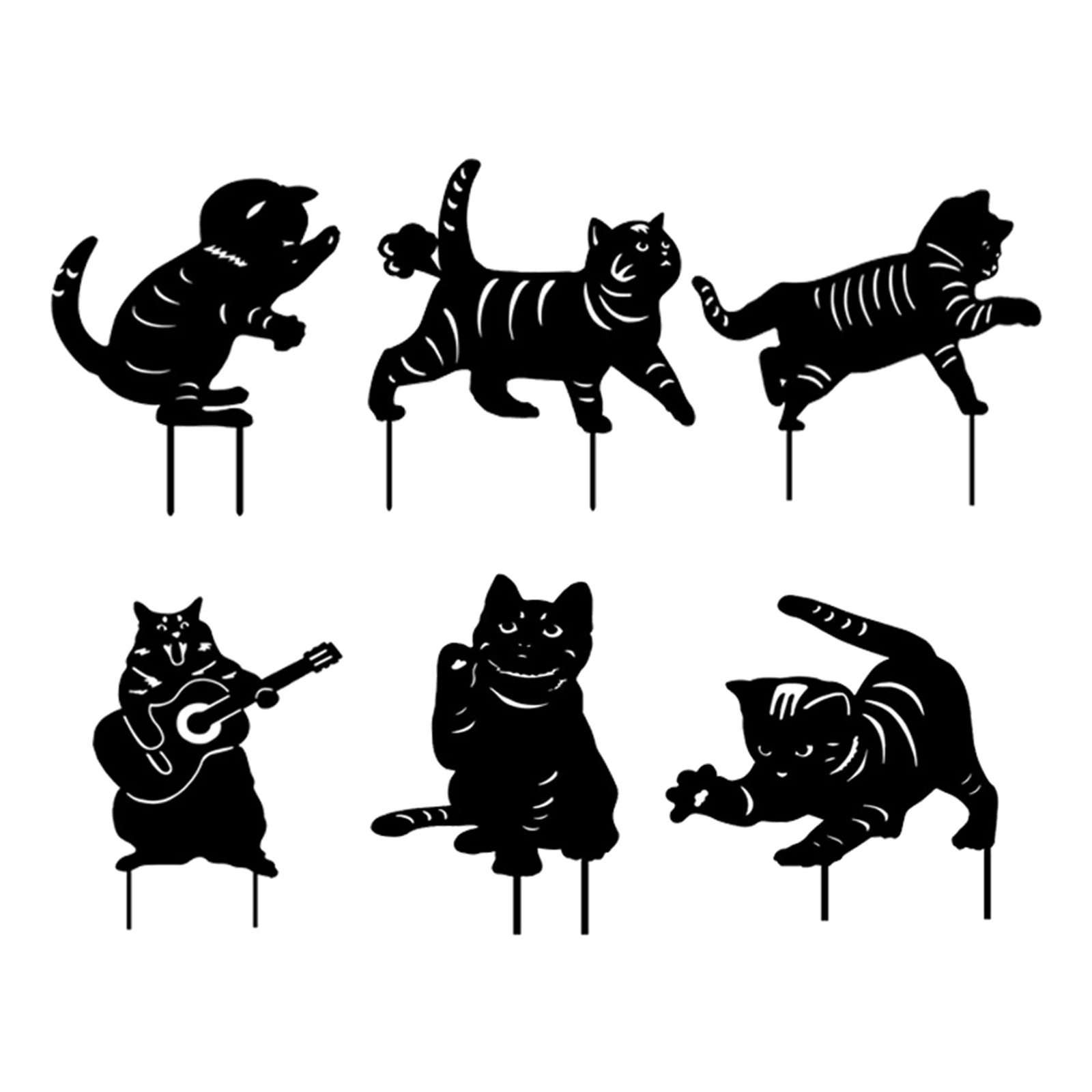 

Cat Garden Acrylic Stakes Black Cat Silhouette Stake for Yards, Gardens Animal Lawn Decorations, Cat Toys Gifts for Cat Lovers