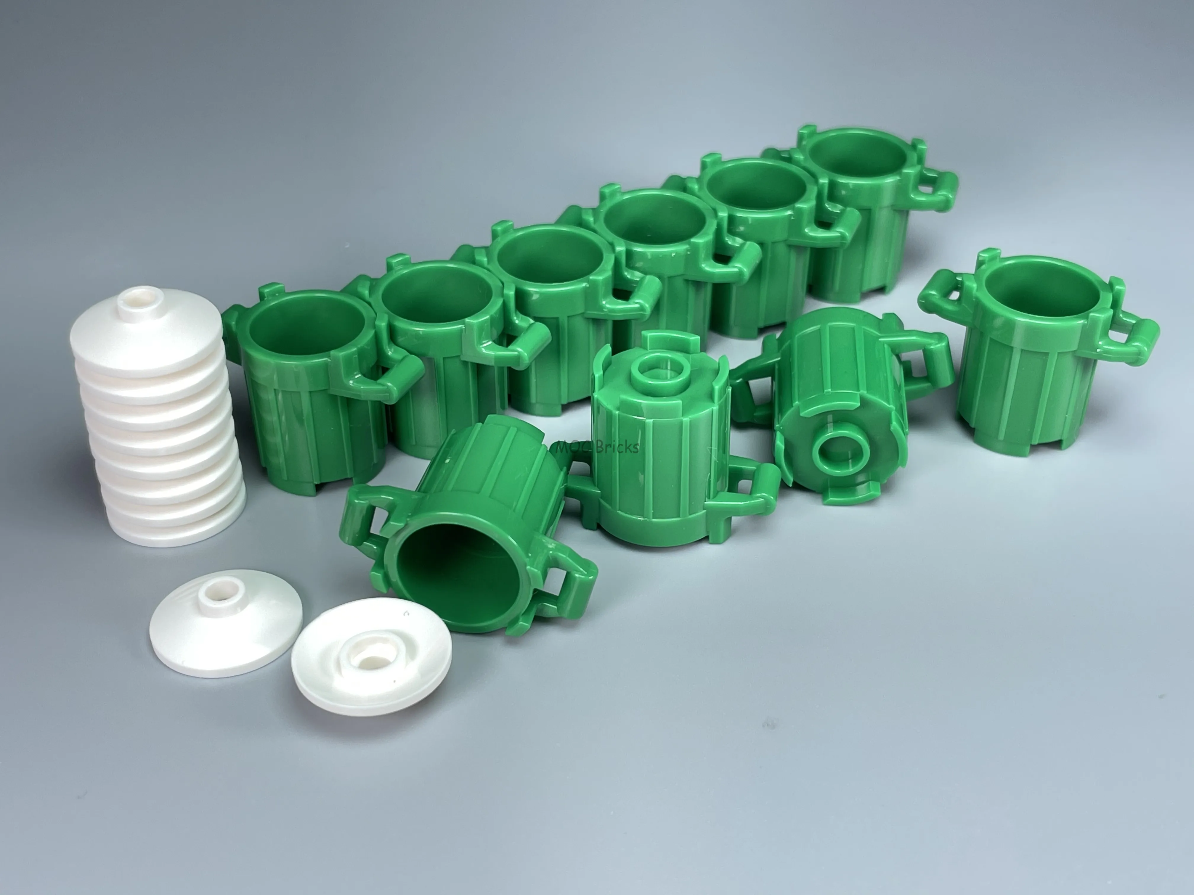 20 шт./лот MOC Кирпичи DIY контейнер мусорный бак с 4 держателями крышки подходит 92926