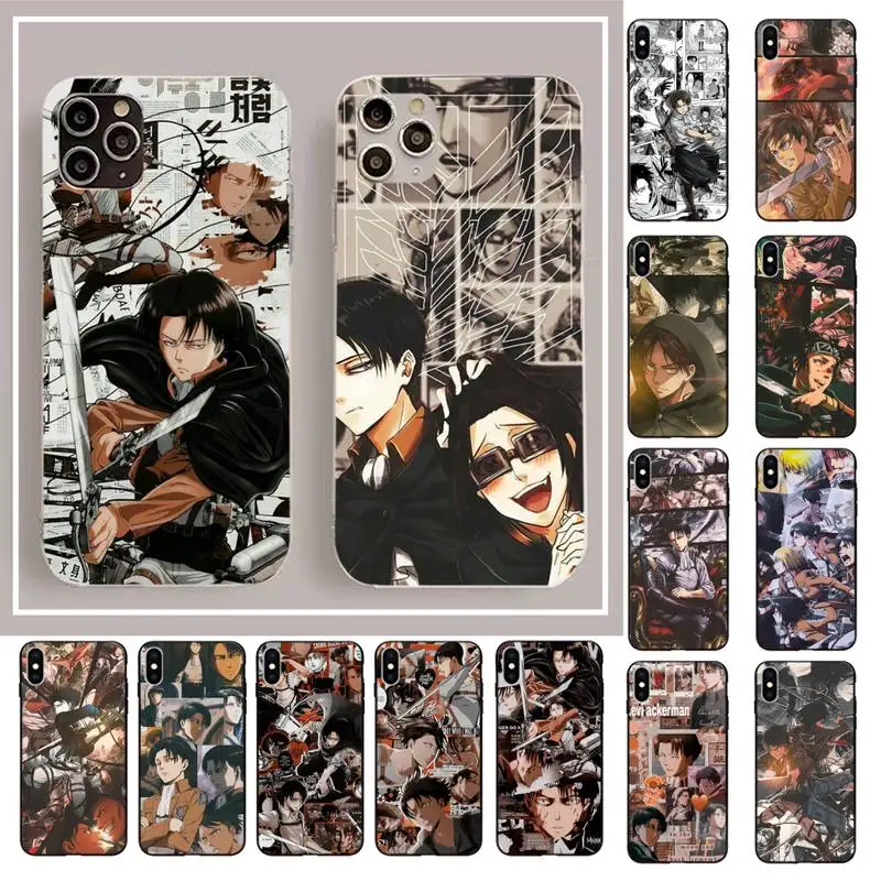 

MaiYaCa Anime Attack On Titan Levi Ackerman Phone Case for iPhone 11 12 pro XS MAX 8 7 6 6S Plus X 5S SE 2020 XR case