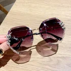 Женские Винтажные Солнцезащитные очки без оправы, солнцезащитные очки с градиентными линзами, 2022
