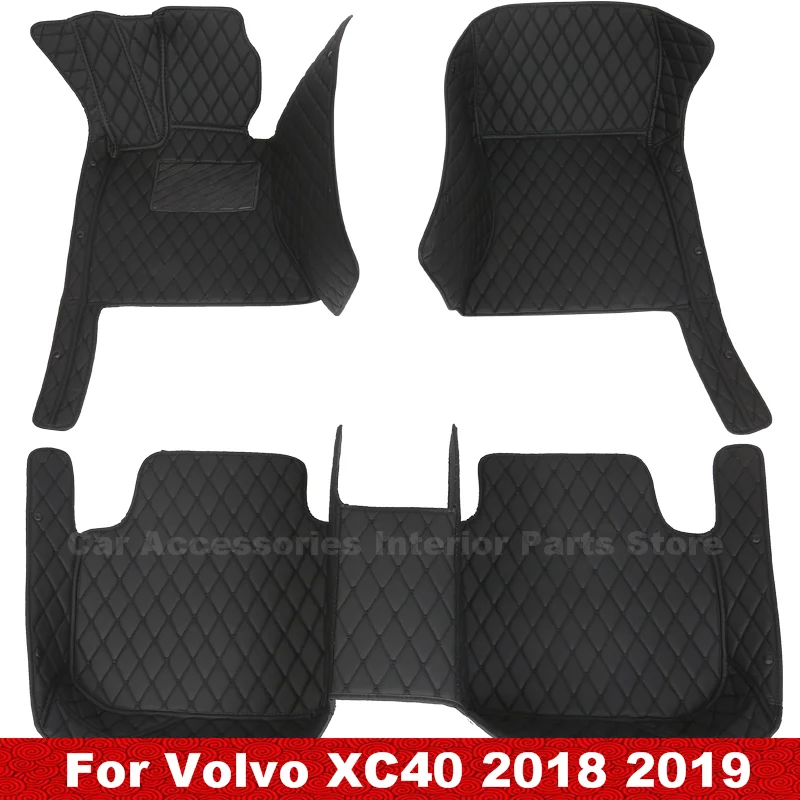 

Автомобильные коврики для Volvo XC40 2018 2019, индивидуальные накладки на ножки, автомобильные аксессуары для автомобильных деталей, кожаные Коврики для украшения интерьера