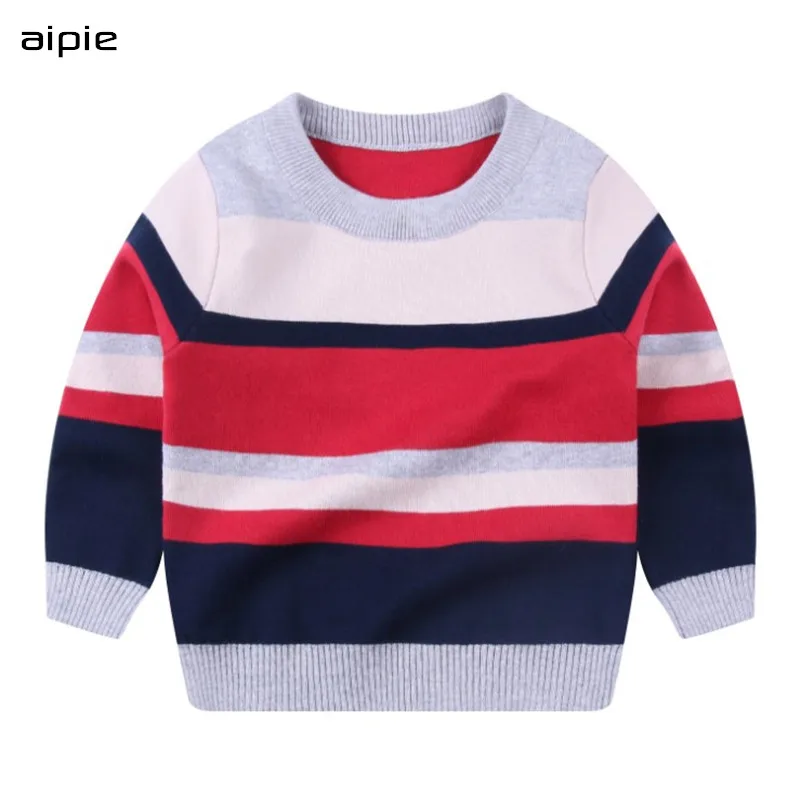 Весенне осенние детские свитеры хлопковые для мальчиков на возраст 1 6 лет 100%