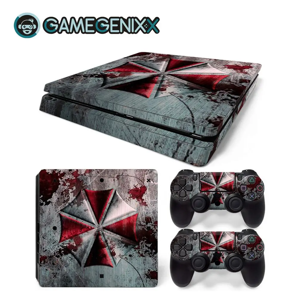 Наклейка на кожу GAMEGENIXX защитный винил наклейка для PS4 тонкая консоль и 2 контроллера-зонтик