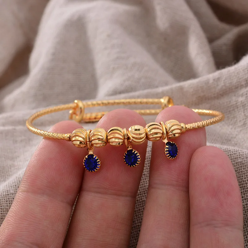 4 шт. детские браслеты с голубым камнем | Украшения и аксессуары