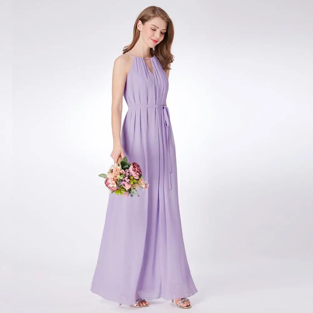 2020 элегантное платье подружки невесты без рукавов плиссированное длиной до пола