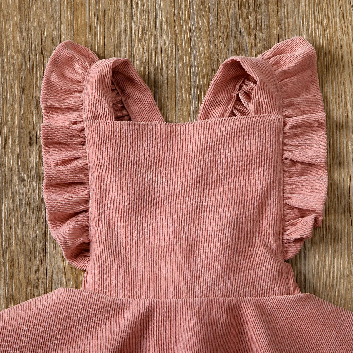 Вельветовое платье Pudcoco для маленьких девочек без рукавов с оборками вечерние