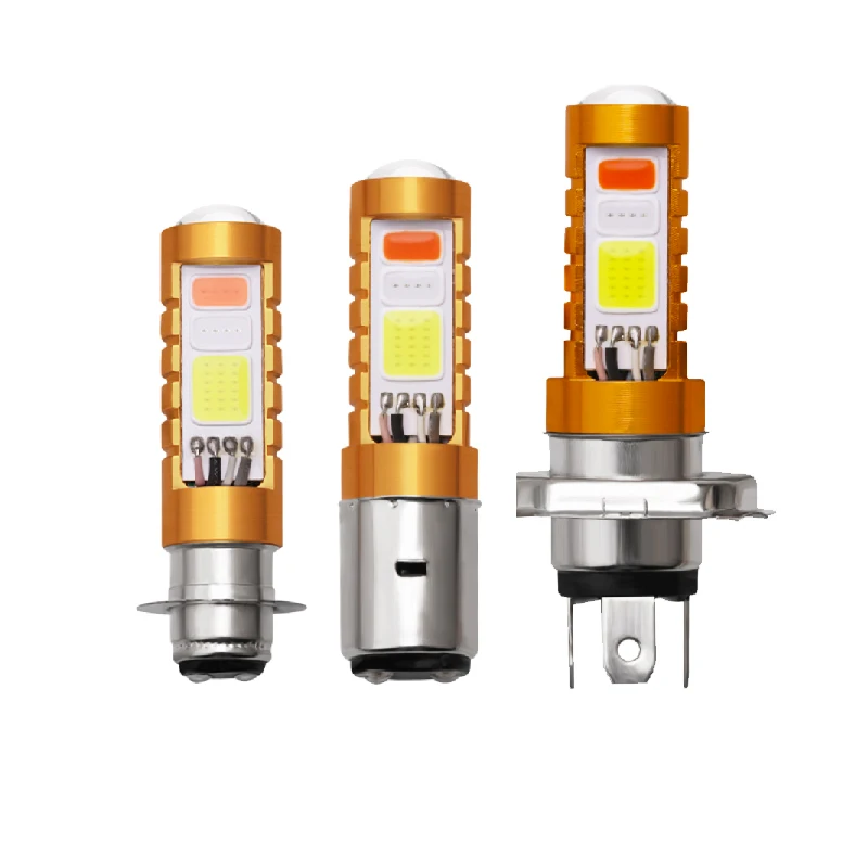 

CANBUS H4 H6 80W COB P15D Three Color Front Headlight Bulbs Fog Light Highlight Super Bright Spotlight Signal LED For Motorcycle