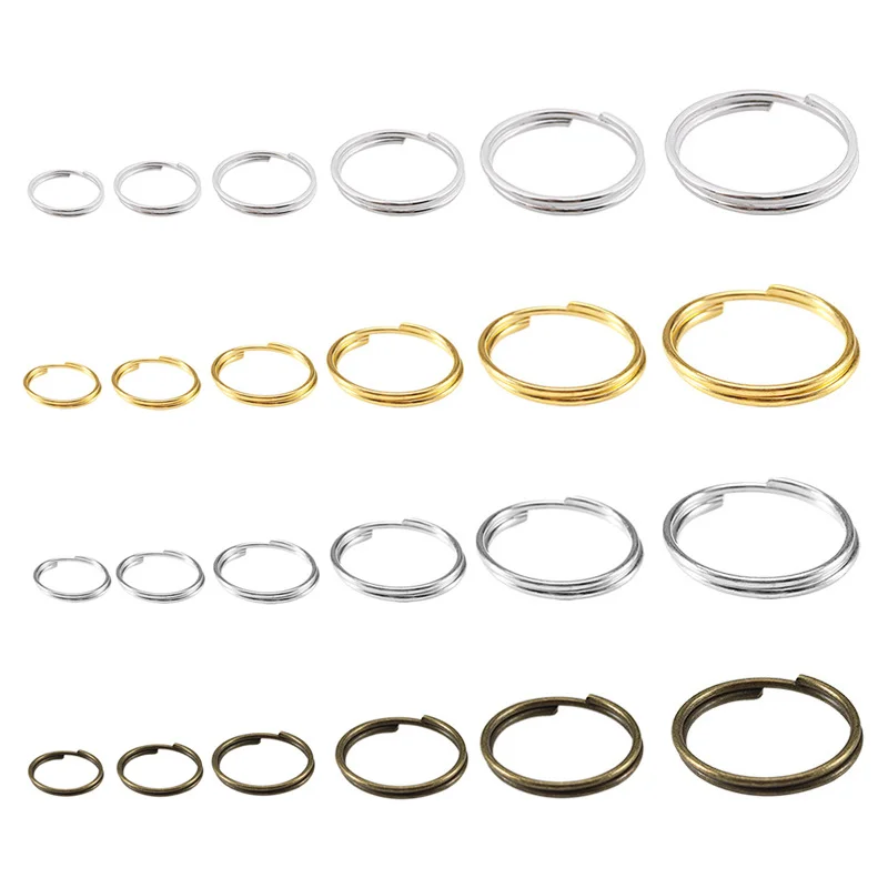 

100pcs/Lot Double Loops 4 5 6 7 8 10 12mm Open Jump Rings Open Split Ring for jewelry making Diy Jewelry Making Accessories