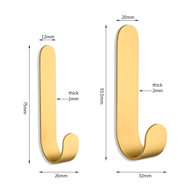 Латунный крючок Fypo Золотой для полотенца ванной одежды спальни халата настенный