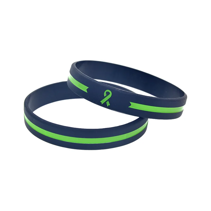 1 шт. зеленая лента силиконовый браслет черный размер для взрослых | Украшения и