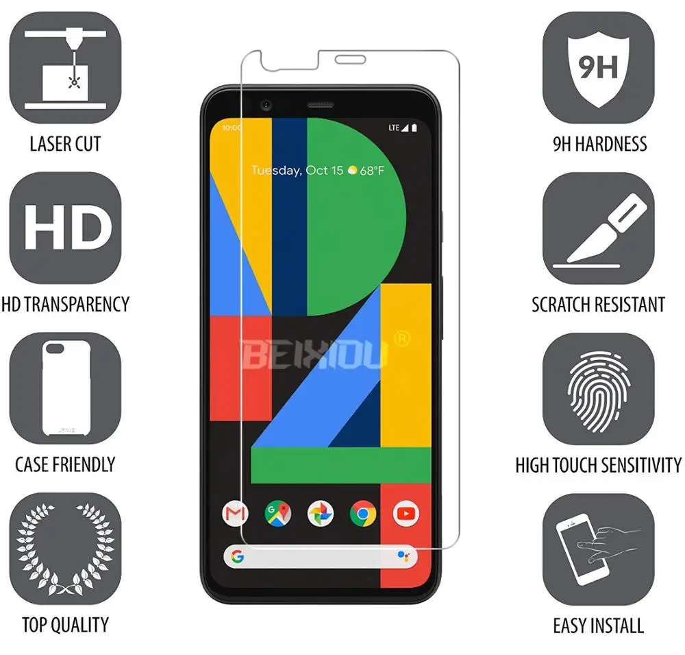 2 шт Полное закаленное стекло для Google Pixel 4 защита экрана размера xl XL защитная
