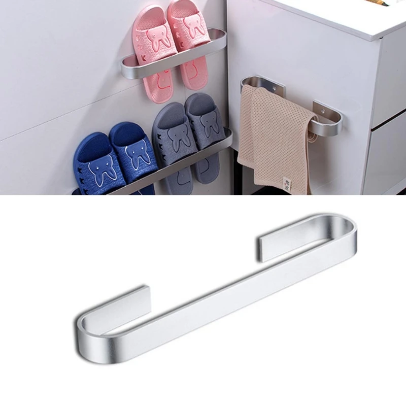 

N0HB Bathroom Towel Rack Slippers Wall Hanging Bar 9.84-23.62inch Length Optional Wear-resistant Super Easy to Install