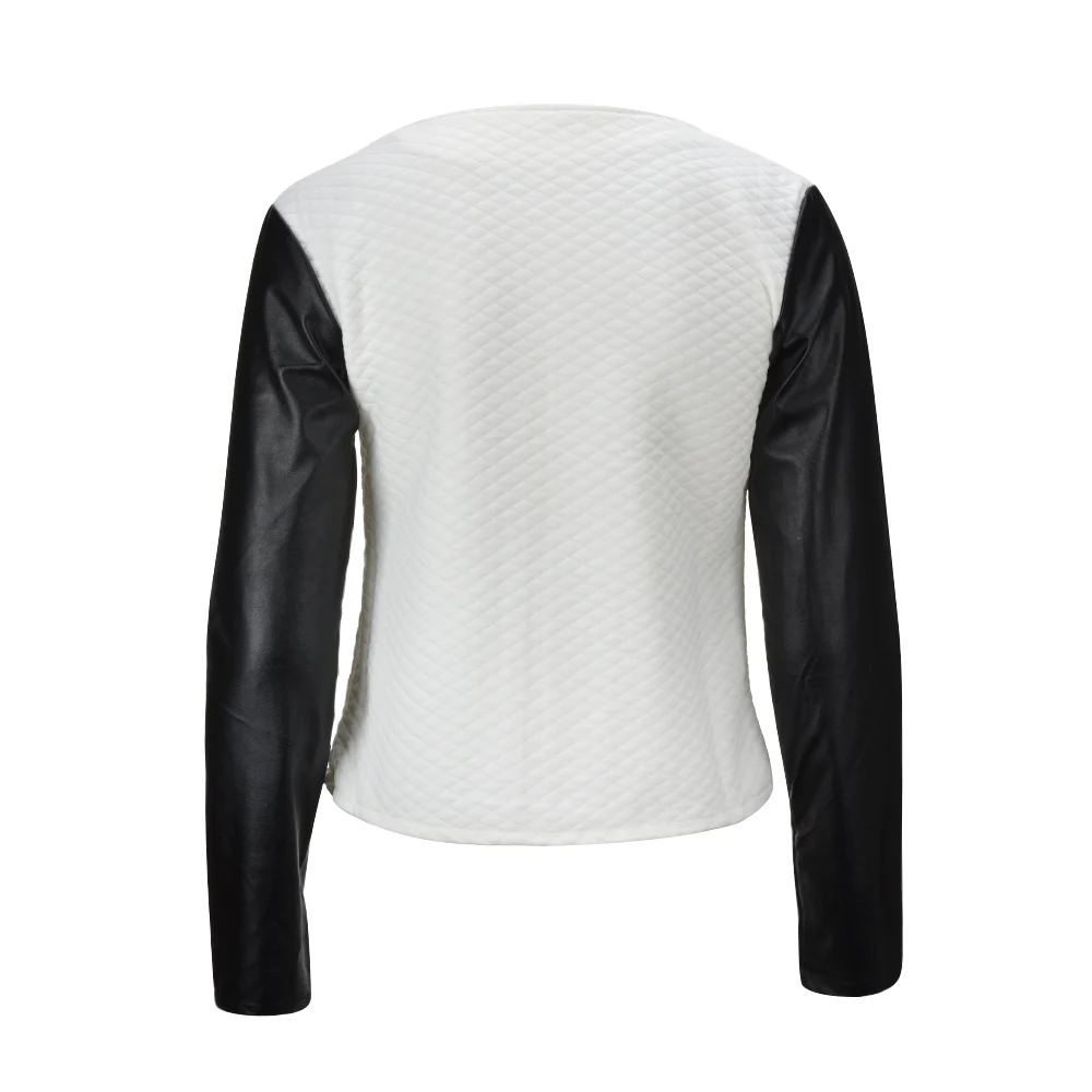 Женская Повседневная Лоскутная куртка с длинным рукавом облегающая верхняя