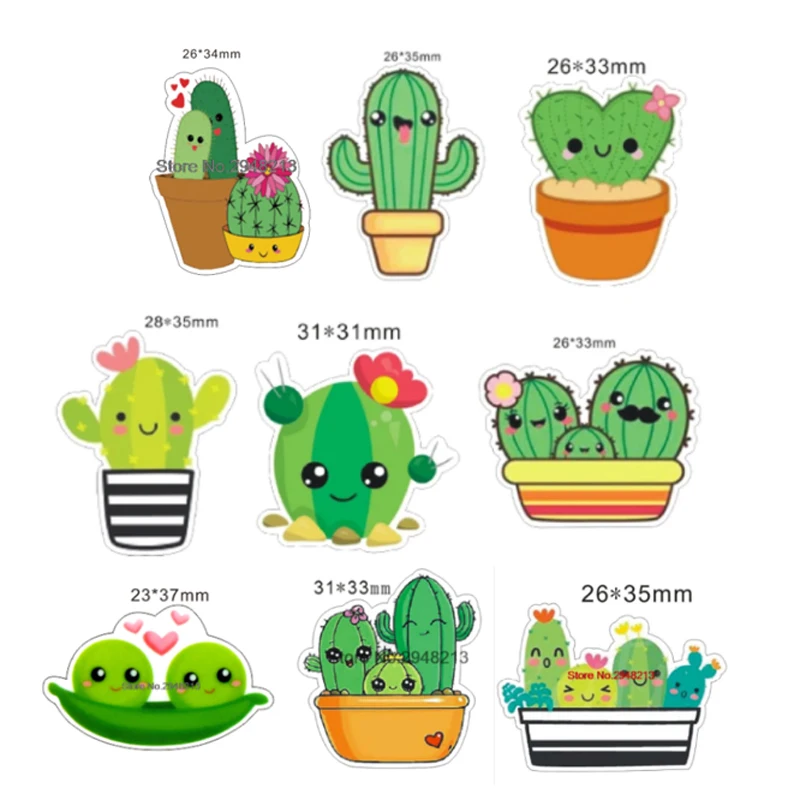 Смешанная одежда с принтами кактусов плоское украшение из смолы ремесла для