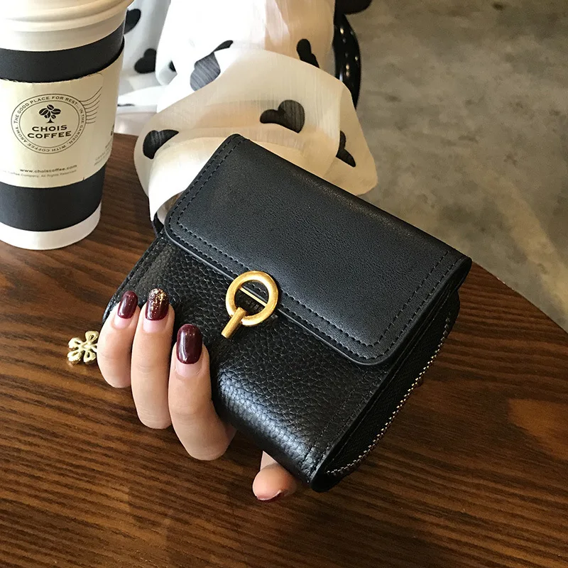 Новый женский складной кошелек из натуральной коровьей кожи роскошный мягкий